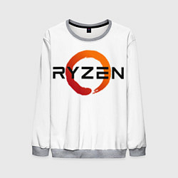 Мужской свитшот AMD ryzen logo white