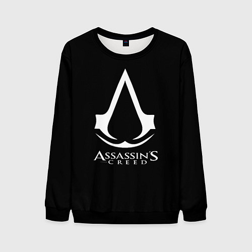 Мужской свитшот Assassins Creed logo game / 3D-Черный – фото 1