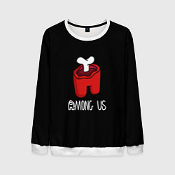 Свитшот мужской Among us logo red, цвет: 3D-белый