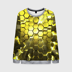 Свитшот мужской Золотые соты, цвет: 3D-меланж