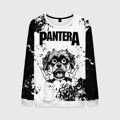 Мужской свитшот Pantera - рок пес / 3D-Белый – фото 1
