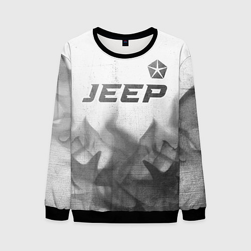 Мужской свитшот Jeep - white gradient посередине / 3D-Черный – фото 1