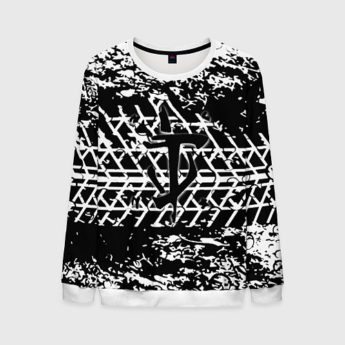 Мужской свитшот Doom знак шины / 3D-Белый – фото 1