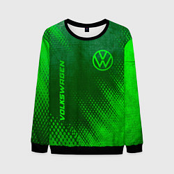 Свитшот мужской Volkswagen - green gradient вертикально, цвет: 3D-черный