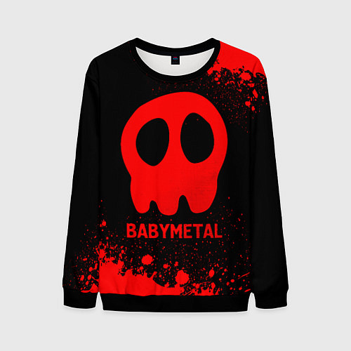 Мужской свитшот Babymetal - red gradient / 3D-Черный – фото 1