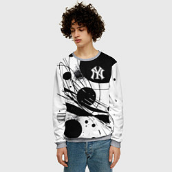 Свитшот мужской New York Yankees baseball team - abstraction, цвет: 3D-меланж — фото 2
