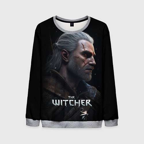 Мужской свитшот The Witcher poster / 3D-Меланж – фото 1