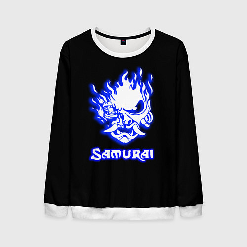 Мужской свитшот Samurai logo ghost / 3D-Белый – фото 1