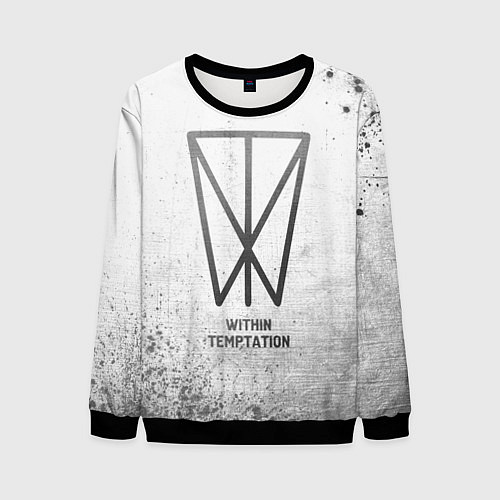 Мужской свитшот Within Temptation - white gradient / 3D-Черный – фото 1