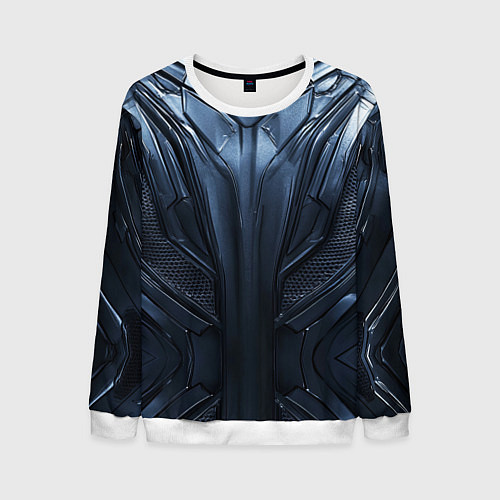 Мужской свитшот Металлический карбон / 3D-Белый – фото 1