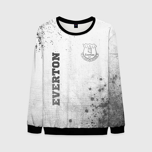 Мужской свитшот Everton - white gradient вертикально / 3D-Черный – фото 1