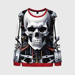 Мужской свитшот Cyber skull - ai art