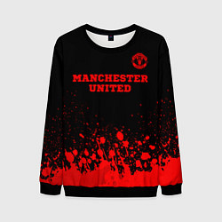 Мужской свитшот Manchester United - red gradient посередине