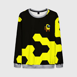 Свитшот мужской Амонг ас текстура броня, цвет: 3D-меланж