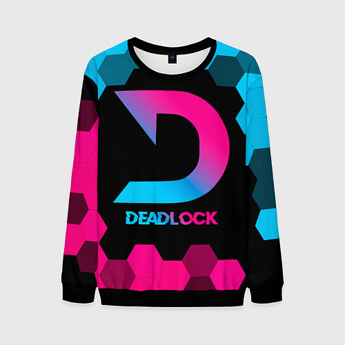Мужской свитшот Deadlock - neon gradient / 3D-Черный – фото 1