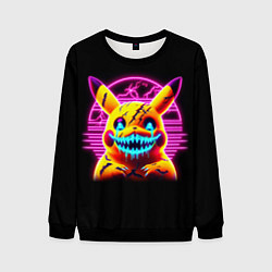 Свитшот мужской Terrible Pikachu - halloween fantasy, цвет: 3D-черный