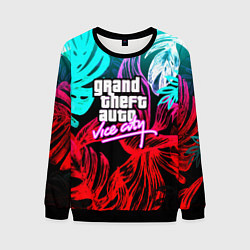 Свитшот мужской GTA vice city tropic, цвет: 3D-черный