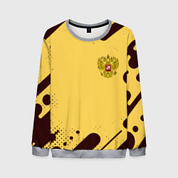 Мужской свитшот Герб РФ текстура ретро