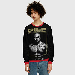 Свитшот мужской DILF - damn I love fights, цвет: 3D-красный — фото 2