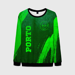 Свитшот мужской Porto - green gradient вертикально, цвет: 3D-черный