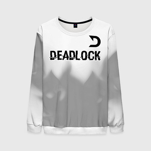 Мужской свитшот Deadlock glitch на светлом фоне посередине / 3D-Белый – фото 1