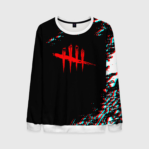 Мужской свитшот Dead by daylight глитч / 3D-Белый – фото 1