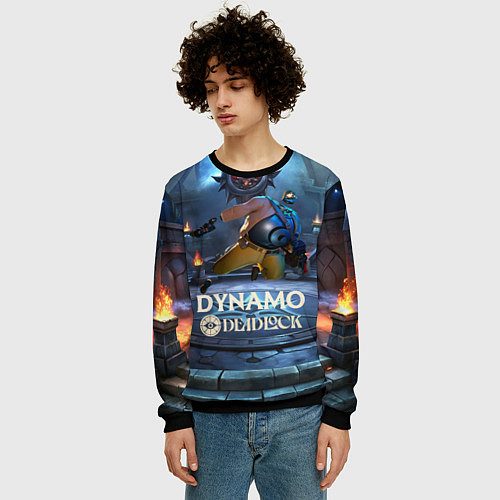 Мужской свитшот Deadlock Dynamo / 3D-Черный – фото 3