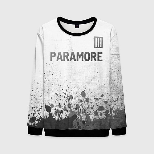 Мужской свитшот Paramore - white gradient посередине / 3D-Черный – фото 1