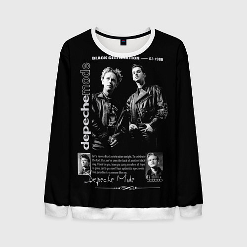 Мужской свитшот Depeche Mode Black Celebration 1986 / 3D-Белый – фото 1