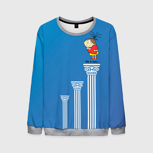 Мужской свитшот This is love - heavenly / 3D-Меланж – фото 1