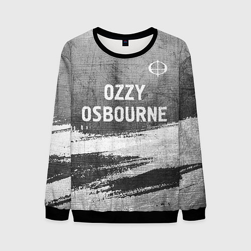 Мужской свитшот Ozzy Osbourne - grey gradient посередине / 3D-Черный – фото 1