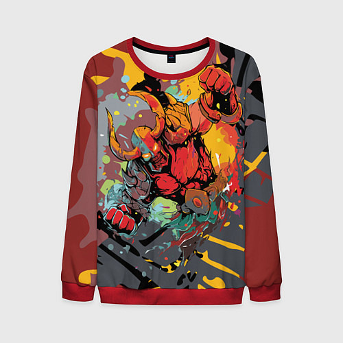 Мужской свитшот Красный викинг / 3D-Красный – фото 1