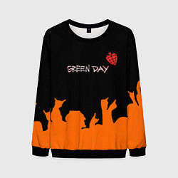 Свитшот мужской Green day rock, цвет: 3D-черный