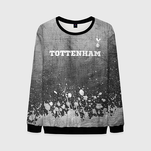 Мужской свитшот Tottenham - grey gradient посередине / 3D-Черный – фото 1