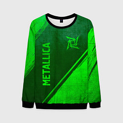 Свитшот мужской Metallica - green gradient вертикально, цвет: 3D-черный