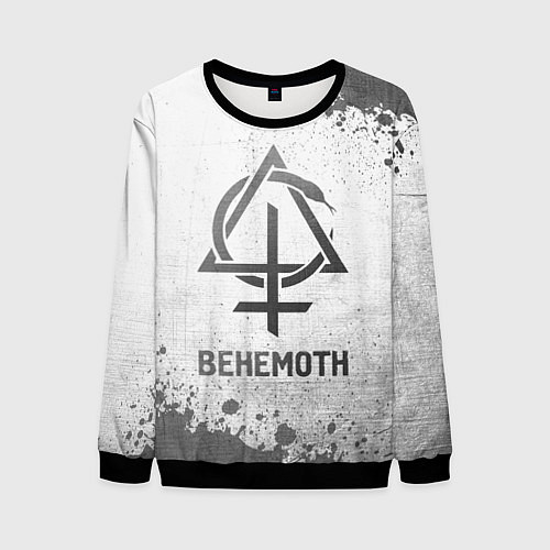 Мужской свитшот Behemoth - white gradient / 3D-Черный – фото 1