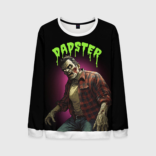 Мужской свитшот Dadster - zombie - на хэллоуин / 3D-Белый – фото 1