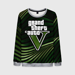 Свитшот мужской Grand Theft Auto V - logo, цвет: 3D-меланж