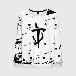 Свитшот мужской Doom краски текстура, цвет: 3D-белый