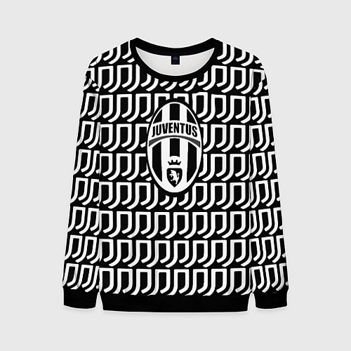 Мужской свитшот Juventus fc pattern / 3D-Черный – фото 1