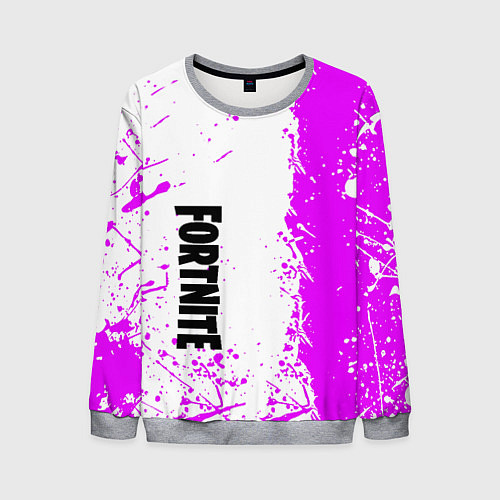 Мужской свитшот Fortnite pink color / 3D-Меланж – фото 1