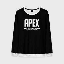 Свитшот мужской Apex legends logo white, цвет: 3D-белый