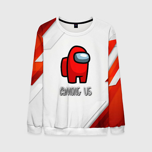 Мужской свитшот Among us game geometry / 3D-Белый – фото 1