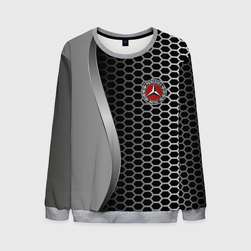 Мужской свитшот Mercedes металическая сетка / 3D-Меланж – фото 1