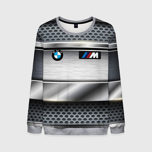 Мужской свитшот BMW metal texture / 3D-Меланж – фото 1