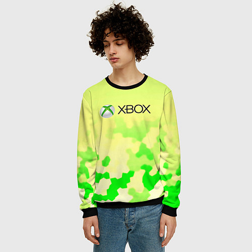 Мужской свитшот Xbox camo / 3D-Черный – фото 3