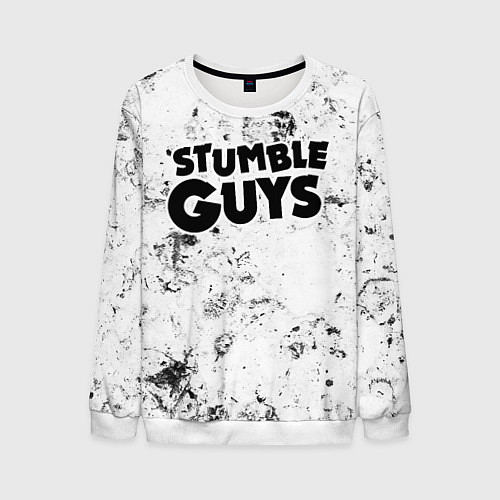 Мужской свитшот Stumble Guys dirty ice / 3D-Белый – фото 1