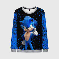 Свитшот мужской Sonic - sega, цвет: 3D-меланж