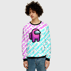 Свитшот мужской Among us pattern steel, цвет: 3D-черный — фото 2