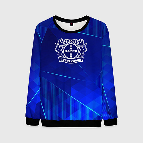 Мужской свитшот Bayer 04 blue poly / 3D-Черный – фото 1